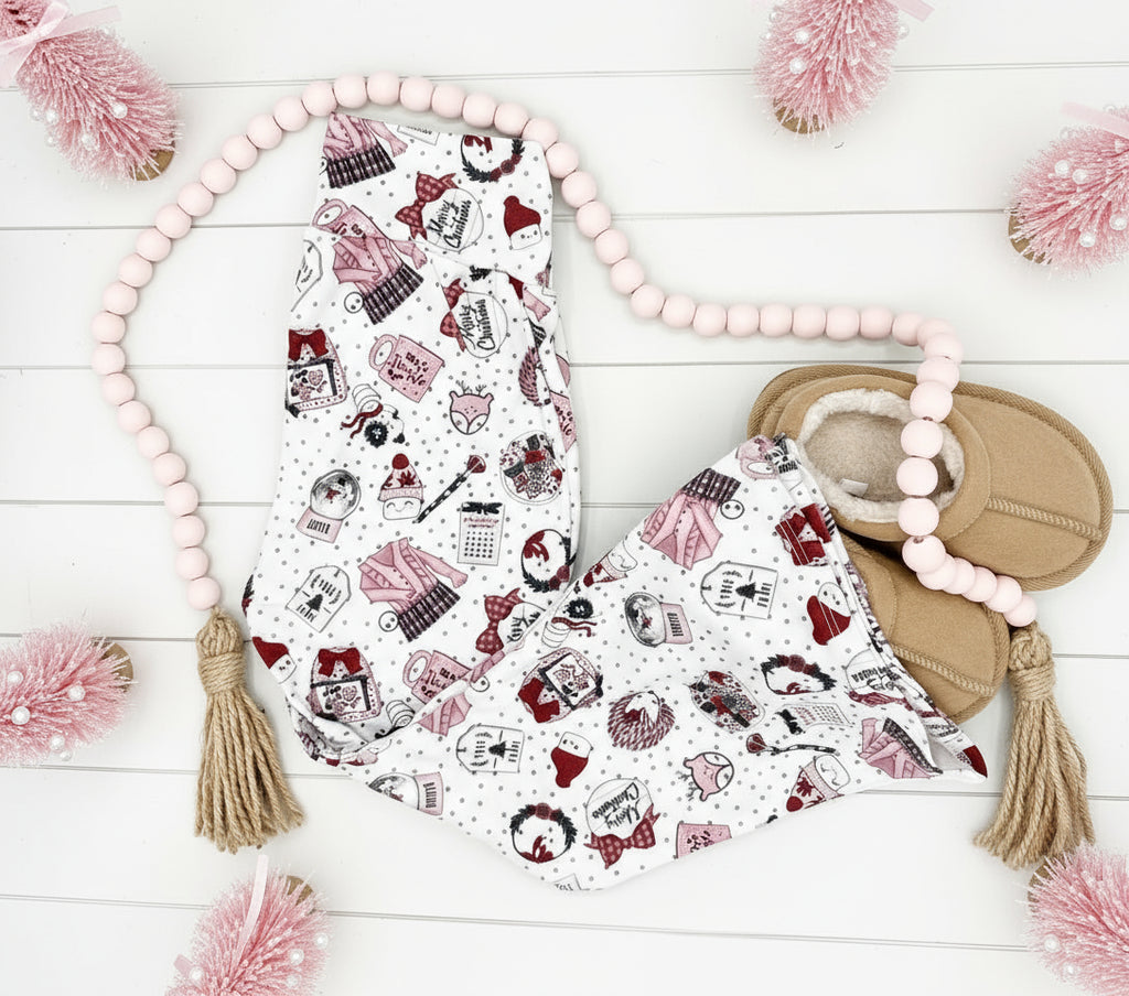 Handmade Boutique Flare Pants with Coordinating Personalized Applique Embroidered Ruffle Shirt Set.