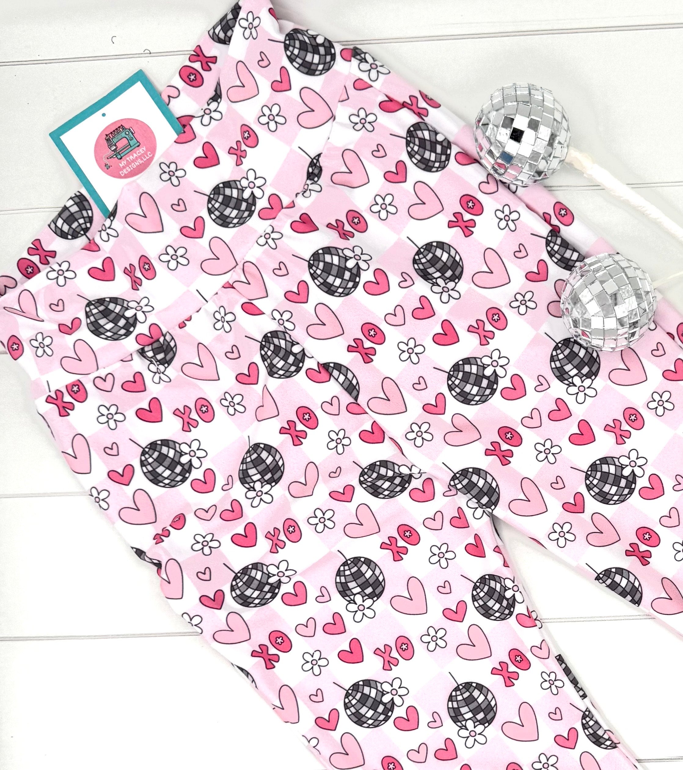 Personalized Valentine Disco Ball Girls Outfit