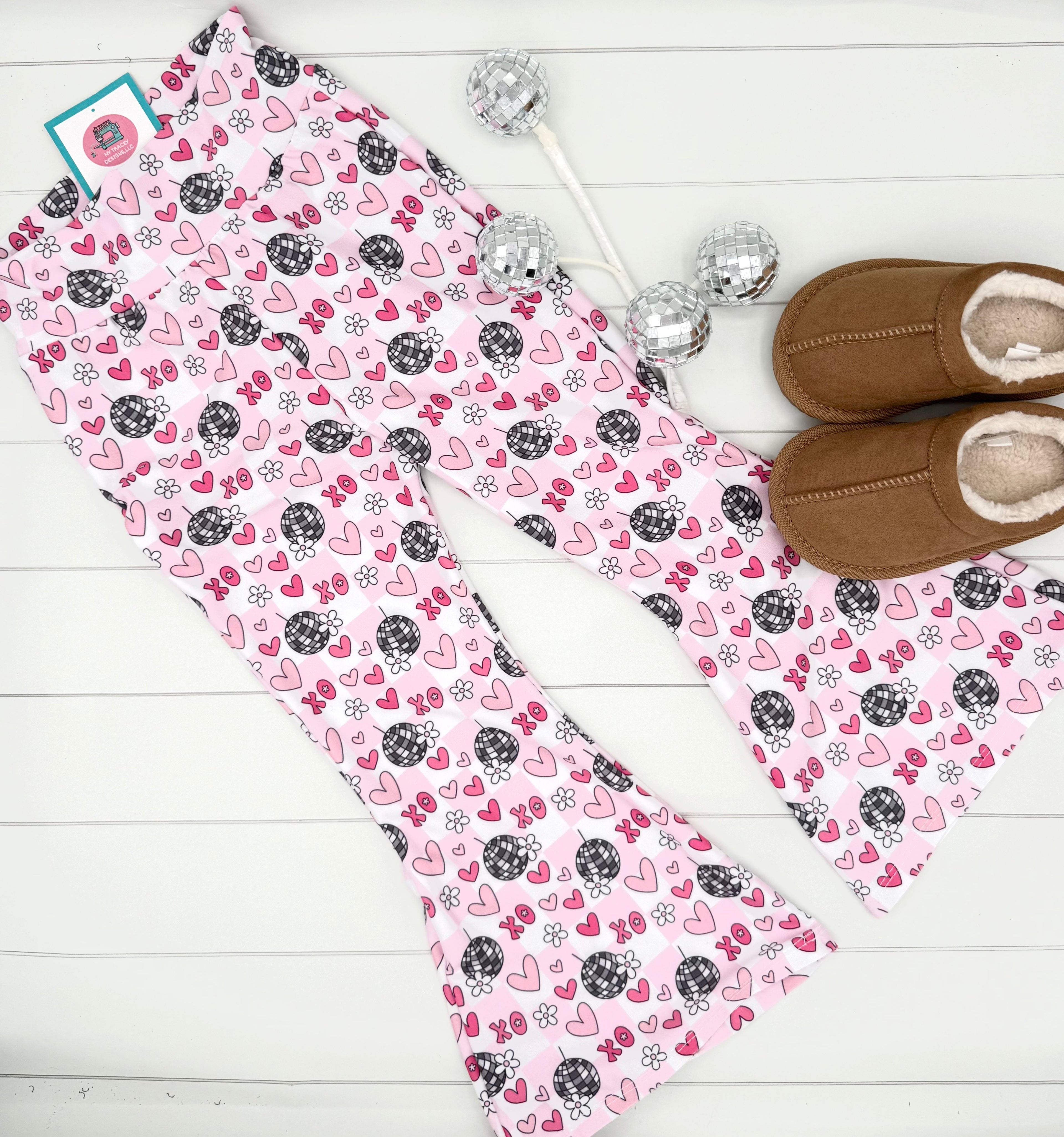 Personalized Valentine Disco Ball Girls Outfit